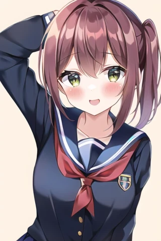 beautiful girl, school uniform